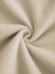 SHEIN EZwear Plus Figure & Slogan Graphic Drop Shoulder Sweatshirt - Apricot - View 3