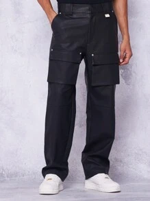 SUMWON Straight Leg Pu Cargo Trouser