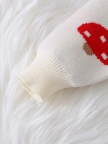 SHEIN Đứa bé gái Mô hình nấm Áo len & Quần dệt kim - Nhiều màu - Xem 5