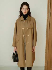 Abrigo/cazadora/kimono De Color Beige/caqui - Caqui - Ver 4