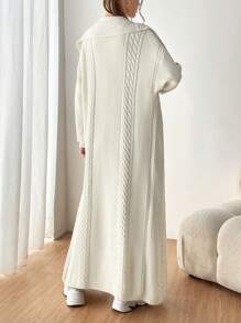 SHEIN EZwear 瀑布领落肩开衫