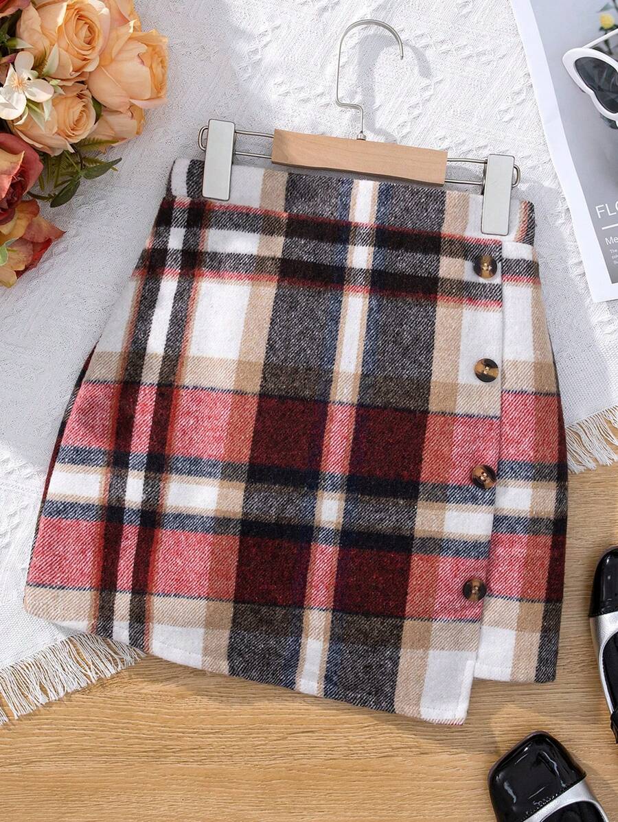 Sparklyn 少女格子裙