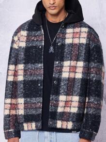 SUMWON Checked Overshirt With Hood - Multicolor - View 6