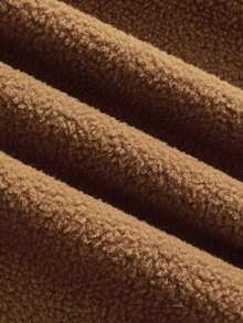 Cozy Pixies Baby Girl 1pc 3D Ear Design Hooded Teddy Lined Coat - Brown - View 7