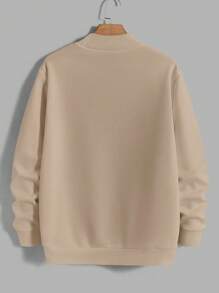 Manfinity VCAY Men 2pcs Letter Graphic Mock Neck Sweatshirt, Fall Clothes - Multicolor - View 3