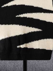 SHEIN Chico preadolescente Jersey de dos tonos de hombros caídos - Multicolor - Ver 4