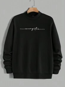 Manfinity VCAY Men 2pcs Letter Graphic Mock Neck Sweatshirt, Fall Clothes - Multicolor - View 6