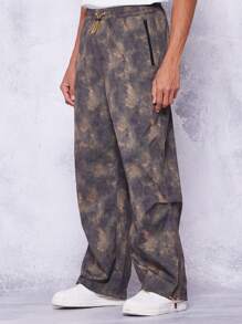 SUMWON Straight Fit Nylon Pant With All Over Print - Multicolor - View 8