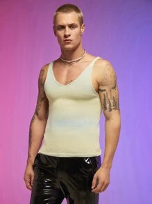 FeverCity Men Solid Sweater Vest - Green - View 1