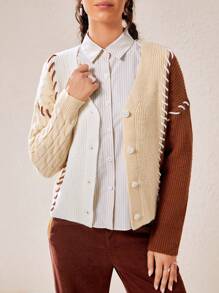 SHEIN EZwear 女士開襟衫 - 彩色 - 查看 5