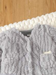 男嬰卡通刺繡法蘭絨夾克和褲子 - 彩色 - 查看 7