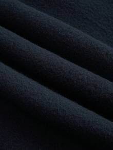 Manfinity Hypemode Men Letter & Skull Embroidery Zip Up Thermal Lined Drawstring Hoodie Without Tee - Royal Blue - View 5