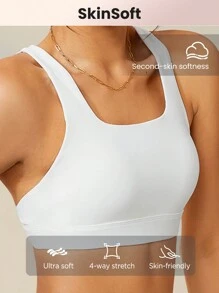 Slayform Slayform Criss Cross Back Sports Bra - White - View 3