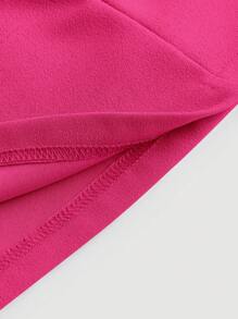 SHEIN MOD Plus Solid Dress,Birthday Dresses For Women - Hot Pink - View 4