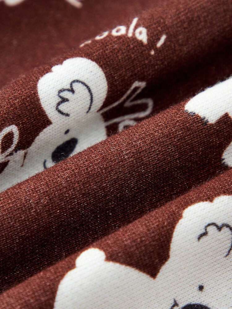 Baby Girl 2pcs Slogan & Koala Print Sweatshirt
