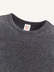 Cozy Pixies Bộ 3 áo dài tay cổ tròn màu trơn cho bé trai sơ sinh, kiểu dáng thời trang thu đông. - Nhiều màu - Xem 10