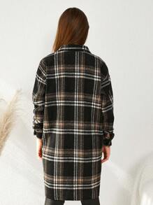 RueChic Teen Girl Plaid Shacket - Multicolor - View 2