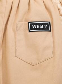 SHEIN Baby Jungen 2 Stücke Hose mit Einfarbig Thermal