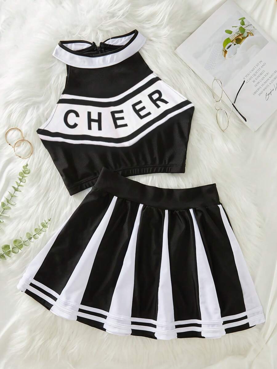 Disfraz de animadora Conjunto - Negro - Ver 1