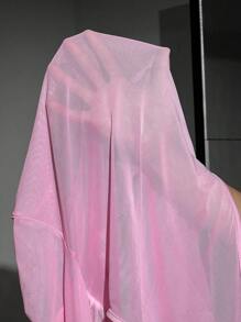 SHEIN ICON Solid Bodysuit & Ruched Skirt - Pink - View 6