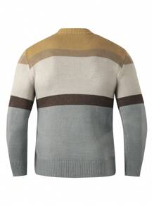 Manfinity Hypemode Men's Color Block Long Sleeve Sweater - Multicolor - View 2