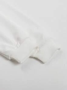 Sudaderas de Mujer Dibujos animados Frase Casual - Blanco - Ver 4