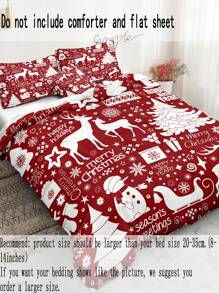 Bộ đồ giường Giáng sinh Bộ chăn ga gối hình con nai tuyết Giáng sinh Bộ chăn ga gối in hình Giáng sinh 3 món Trang trí phòng Giáng sinh Vỏ chăn bông Vỏ chăn sợi nhỏ mềm mại cho bé trai bé gái 2 vỏ gối Không có chăn bông Quà tặng Giáng sinh - Nhiều màu - Xem 6