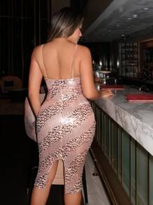 SHEIN SXY Của phụ nữ Dây đeo Mì Ý  Đầm Sinh nhật Mùa Xuân NỮ Quần áo Đầm vũ hội Ngày lễ tình nhân Đầm Ngày Đầm ngủ Tiệc độc thân - Rượu sâm banh - Xem 4