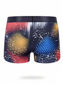 Funny Cute Multicolor Animal Print Knitted Fabric Men Trunks With Medium Stretch - Multicolor - View 2