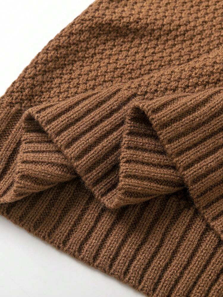 Men's Letter & Star Embroidery Long Sleeve Sweater