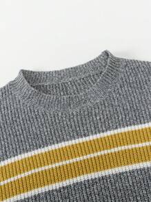 Manfinity Hypemode Hombres Jersey con patrón de rayas - Multicolor - Ver 5
