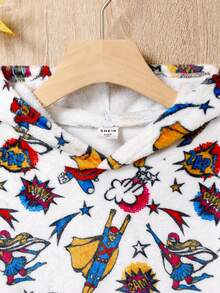 男小童人像圖案連帽衫和運動褲 - 彩色 - 查看 6