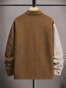 Manfinity 男士雙色雙口袋花呢外套 - 彩色 - 查看 2