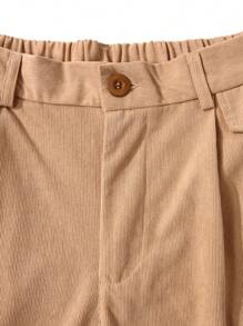 Claim Dot Men Slant Pocket Suit Pants - Khaki - View 3