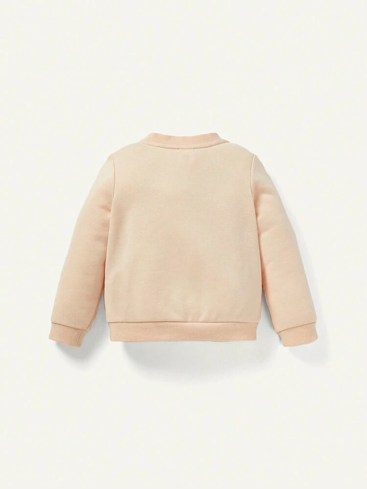 Baby Girl 2pcs Slogan & Koala Print Sweatshirt