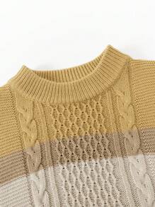 Manfinity Hypemode Men's Color Block Long Sleeve Sweater - Multicolor - View 6