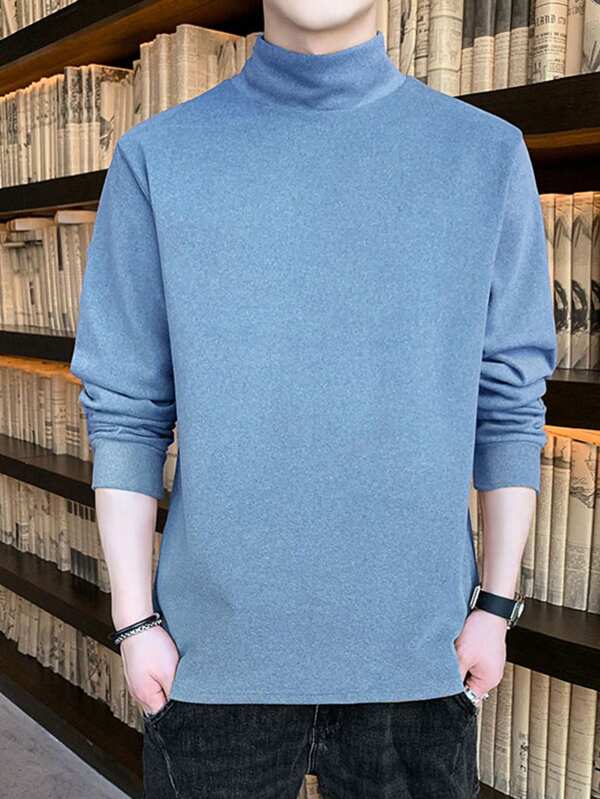 Men's Turtleneck Long Sleeve T-shirt