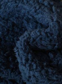 SHEIN 男嬰字母刺繡法蘭絨外套&包 - 彩色 - 查看 3