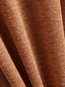 SHEIN EZwear Pumpkin And Letter Graphic Raglan Sleeve Tee - Orange - View 4