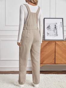 SHEIN Maternity Patched Pocket Overall Jumpsuit Without Tee