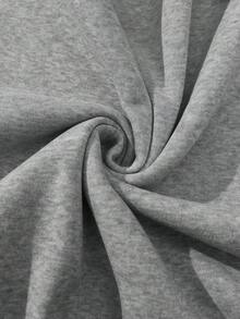 SHEIN Essnce Drop Shoulder Fashion Patterned Women's Sweatshirt - Light Grey - View 4