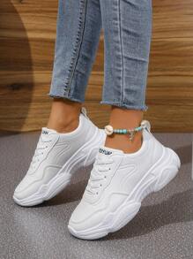 秋季時尚輕量級運動鞋,專為學生設計 - 女士新款搭配休閒厚底運動鞋 - 大尺碼舒適香港風格女鞋