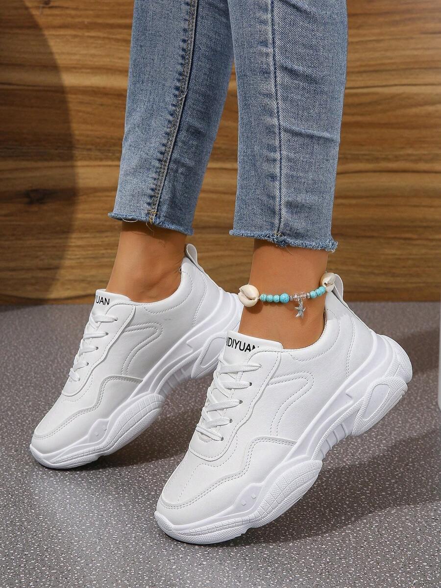 秋季時尚輕量級運動鞋,專為學生設計 - 女士新款搭配休閒厚底運動鞋 - 大尺碼舒適香港風格女鞋