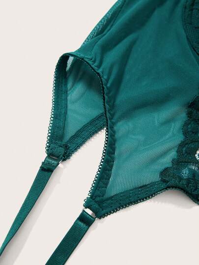 Seduluxe 4pack Bloemen Kanten Cut Out Garter Underwire Corset String Lingerie Set UnderwearOuter view 7