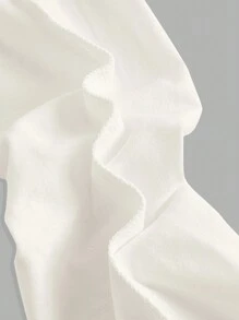 SHEIN ICON Camiseta con cuello asimétrico, drapeado y dobladillo a pico en estilo Y2K grunge - Albaricoque - Ver 5