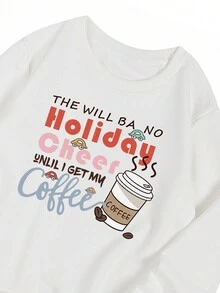Sudaderas de Mujer Dibujos animados Frase Casual - Blanco - Ver 3