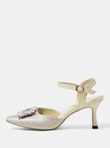 女式高跟鞋 - 杏色 - 查看 1