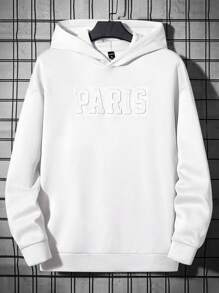 Manfinity RebelGame Nam Thư dập nổi Thả vai Hoodie - trắng - Xem 1