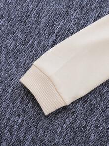 SHEIN Tween Girl Solid Hooded Jacket & Pants - Multicolor - View 7