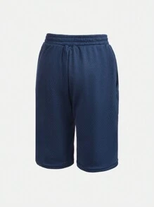 SHEIN Chico preadolescente malla transpirable de tela baloncesto con estampado Ropa de deporte Traje , adecuado para exterior deportivo , de aptitud física , aeróbicos